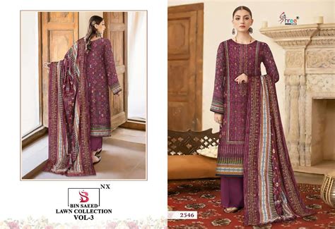 Bin Saeed Lawn Collection Vol 03 Nx By Shree Fabs Lawn Pakistani Dresses