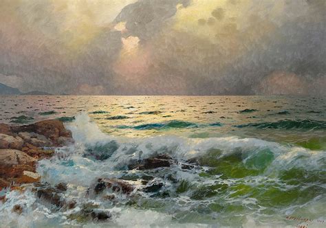 Alexander Dzigurski Capri Seascape Paintings Seascapes Art