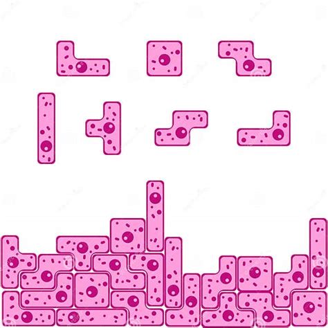 Capa De Los Tetris De La Forma De Las Células Epiteliales Ilustración Del Vector Ilustración