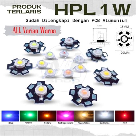 Jual LAMPU LED HPL HIGH POWER LED 1 WATT WARNA AQUASCAPE AQUARIUM DIY