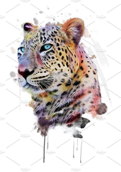 Watercolor Leopard-Animal Print | Leopard watercolor, Leopard art, Big ...