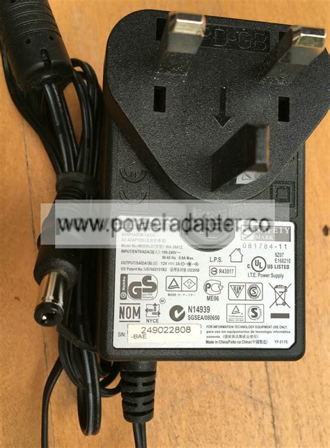 Genuine UK 12V DC 3A APD WA 36A12R I T E Power Supply AC DC Adaptor For