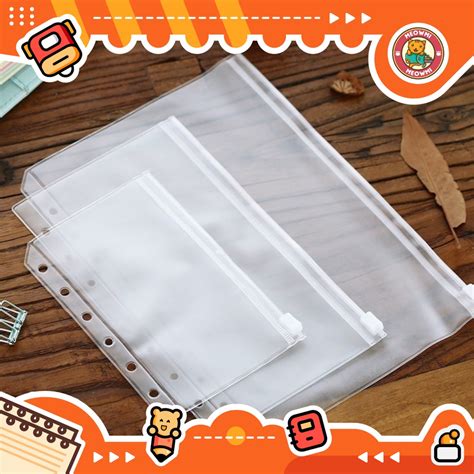 Jual Zipper Pocket Binder Divider A A Transparan Multiring Binder