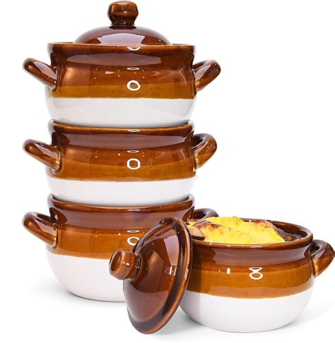 Vumdua French Onion Soup Bowls With Lid Oz Ceramic Soup Serving