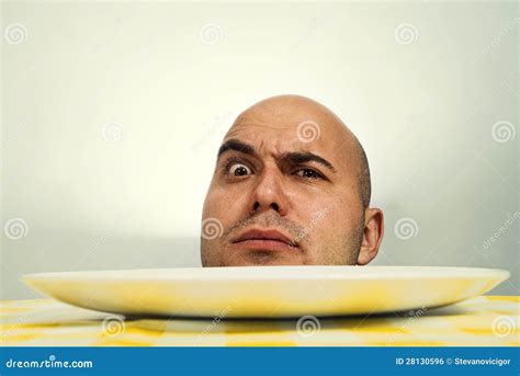 Human Head On Plate Stock Photo Image Of Human Horror 28130596