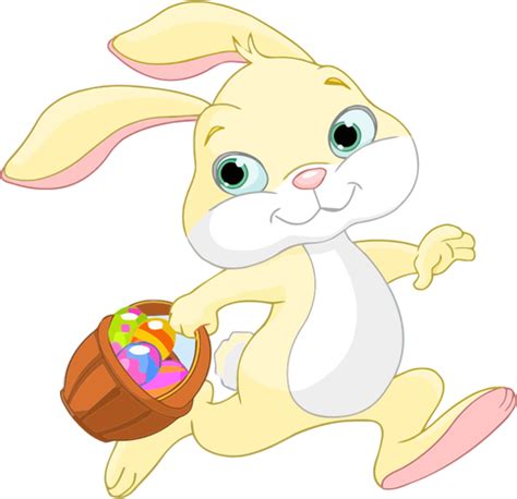 Easter Bunny Running Public Domain Vectors