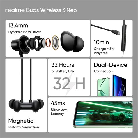 Buy Realme Buds Wireless Neo Bluetooth Neckband With Mm Dynamic