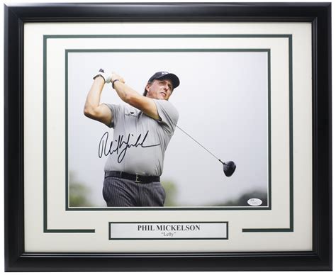 Phil Mickelson Signed 11x14 Custom Framed Photo Jsa Coa Pristine