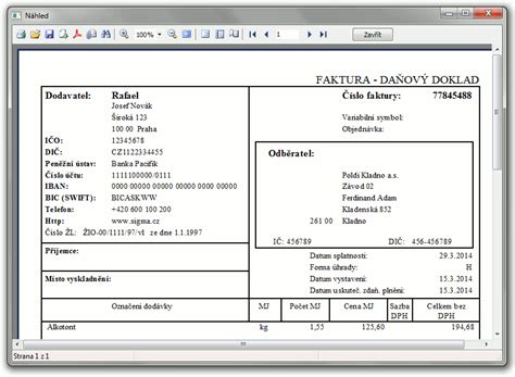 Datales Faktury Dokumentace