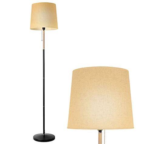 Deckey Lampadaire Sur Pied Salon Abat Jour En Tissu Lampadaire