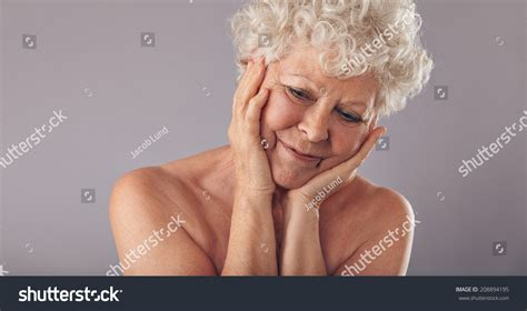 Old Woman Naked Head And Shoulders Over Royalty Free Licensable