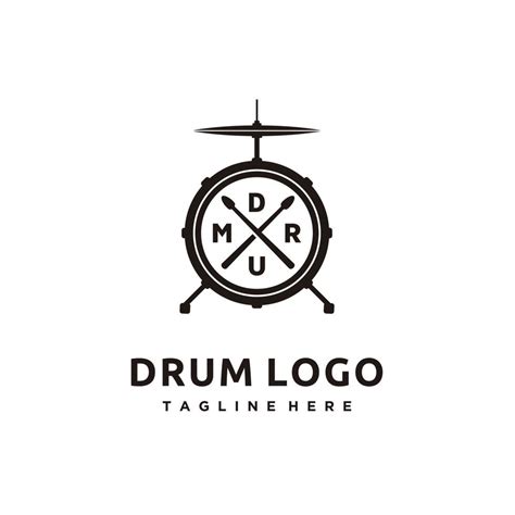 Minimalist drum set logo design icon vector inspiration 19998709 Vector ...