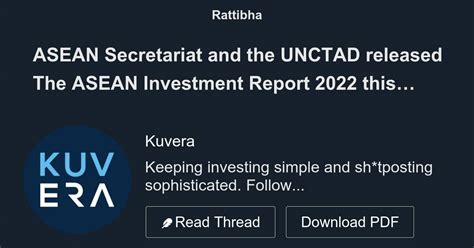 Asean Secretariat And The Unctad Released The Asean Investment Report