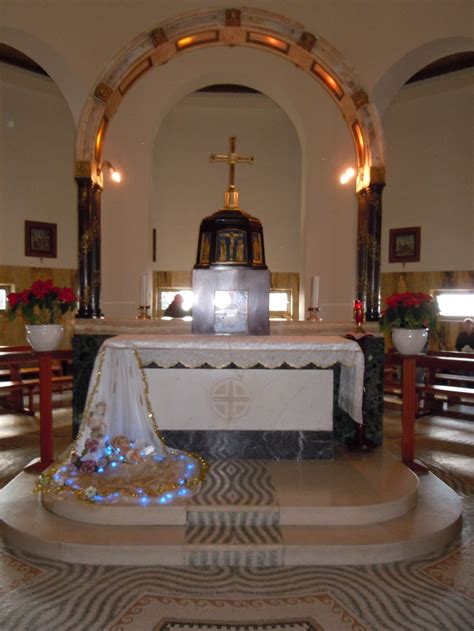 The High Altar In The Church Of The Beatitudes The Sanctuary Around