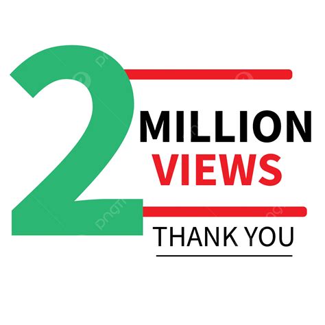 2 Million Views Banner Design Vector 2 Million Views Million Views Views Png And Vector With