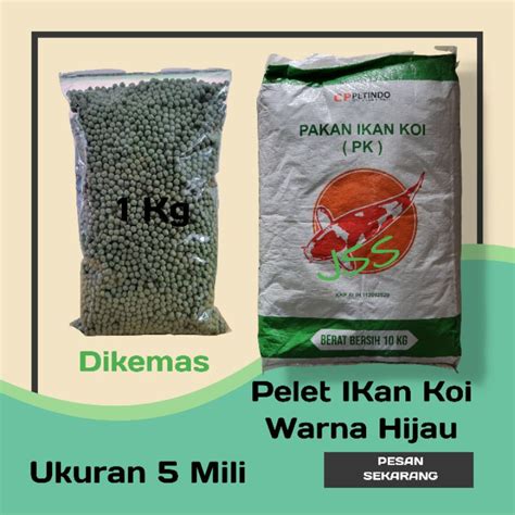 Jual Pk Koi Kg Mm Cppetindo Pakan Makanan Ikan Koi Super Spirulina