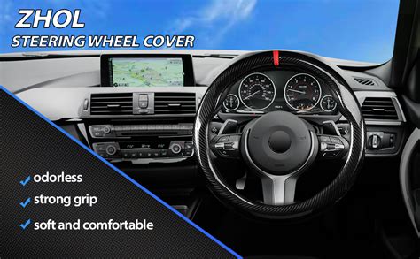 Amazon Zhol Carbon Fiber Steering Wheel Cover Universal Inch