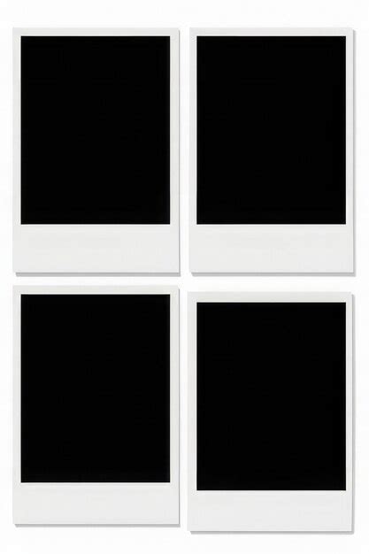 Premium Photo Four Polaroid Frames Mocap White Background