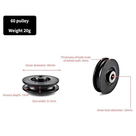 Nylon Bearing Pulley Wheel Universal Replace For Cable Machine Gym