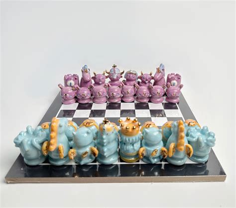 Handmade Porcelain Chess Set Unique Ceramic Chess Set - Etsy