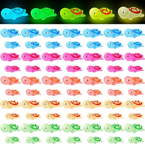 Amazon Xzunk 140 Pcs Luminous Mini Resin Frogs 7 Colors Glow In