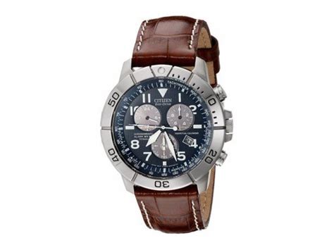 Citizen Mens Bl5250 02l Titanium Eco Drive Watch With Leather Band Jewelry Watches