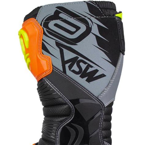 Bota Asw Enduro Cinza Preto Laranja Fluor Grid Motors