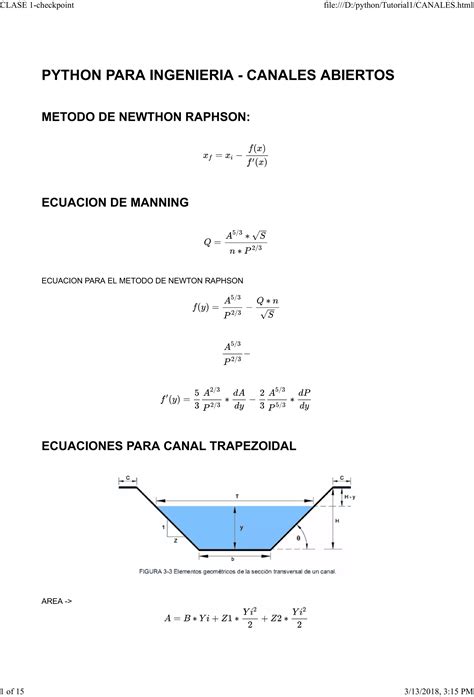 Hidraulica De Canales Pdf