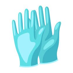 Safety Medical Gloves Icon Cartoon Style Vector Image