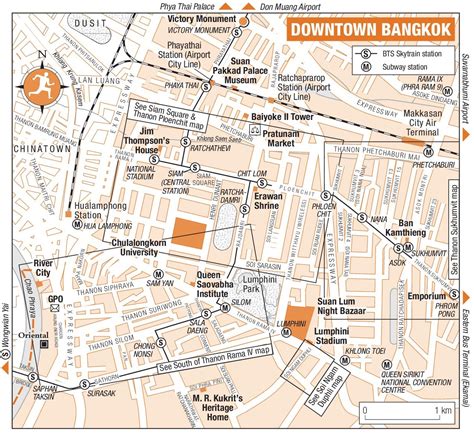 Bangkok downtown map