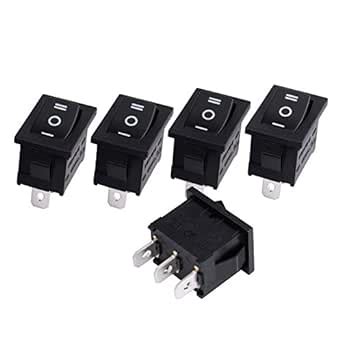 Uxcell Pcs Boat Toggle Switches Spdt Positions On Off On Rocker