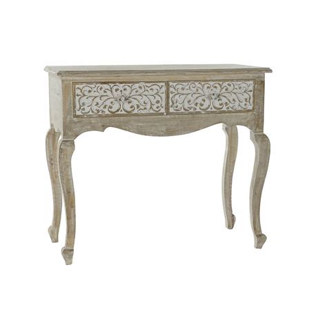 Console DKD Home Decor Branco Multicolor Madeira Madeira De Mangueira