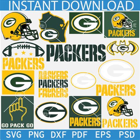 Green Bay Packers G in Map SVG, Green Bay Packers Team Map SVG, Green ...