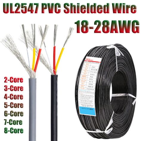 UL2547 PVC Shielded Wire Cable 18AWG 28AWG Tinned Copper 2 3 4 5 6 7