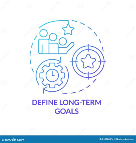 Define Long Term Goals Blue Gradient Concept Icon Stock Vector