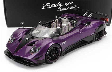 Schaalmodel Pagani Zonda Hp Barchetta 2018 Carbon Fibre Purple 1 18