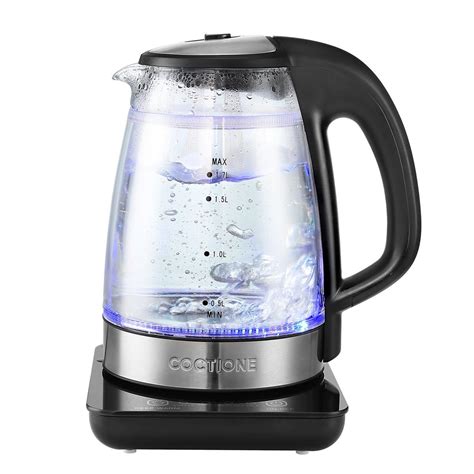 Review Electric Kettle Coctione Glass Digital Kettles Double Wall