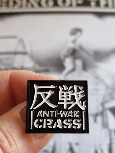 Crass Anti War Black Punk Badges