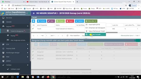 Cara Melakukan Salin Data Periodik Pada Menu Sarpras Dapodik B