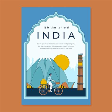 Free Vector Hand Drawn India Travel Poster