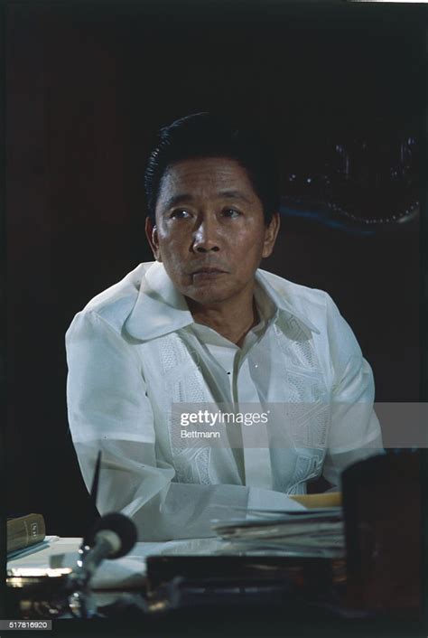 Ferdinand E Marcos President Of The Philippines During Interview