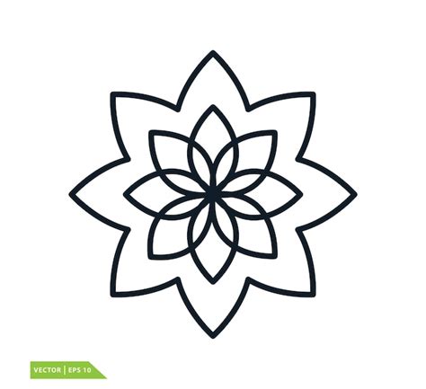 Premium Vector Lotus Icon Vector Logo Template