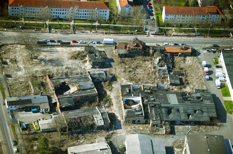 Erfurt Von Oben Ruine Der Geb Ude Und Hallen Alter Schlachthof An Der