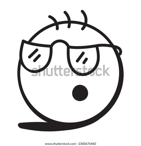 Cool Emoticon Sunglasses Sunglasses Emoji Doodle Stock Vector (Royalty ...