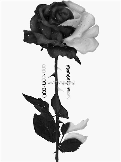 Memento Mori Rose Sticker For Sale By Sonoyang Redbubble