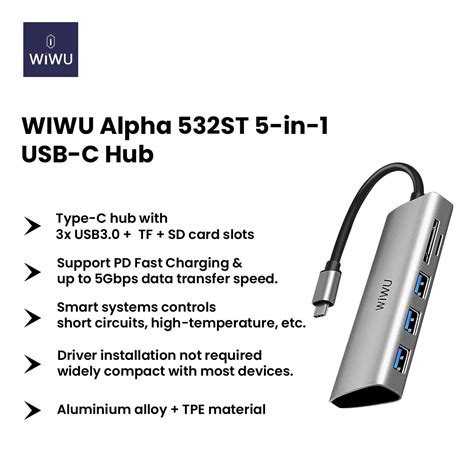 Wiwu Alpha St In Usb C Hub Jujukart