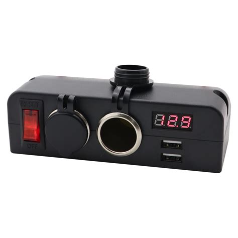 Amomd V V Usb Charger Voltmeter Cigarette Lighter Socket In