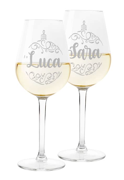 Coppia Calici Personalizzati Set Da Calici Vino Personalizzati Con