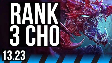 Cho Gath Vs Ahri Mid Rank Cho Winrate Solo Kills