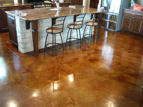 Acid Stained Concrete Kitchen Floor Flooring Ideas